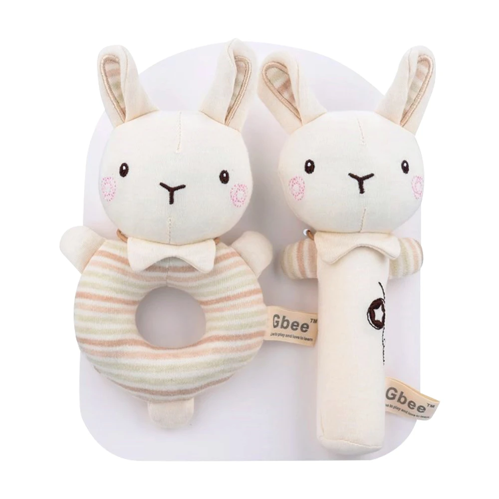 安撫玩具 手搖鈴 Gbee有機棉1組2入寶寶玩具【LR1454】JoyBaby